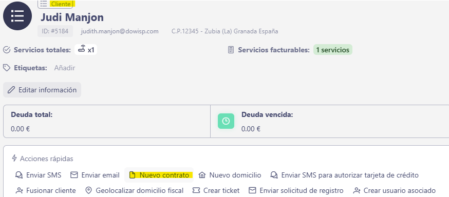 Nuevo contrato en dowisp