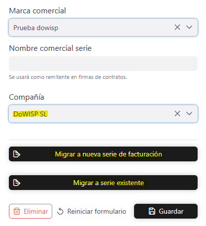 Migrar series en dowisp